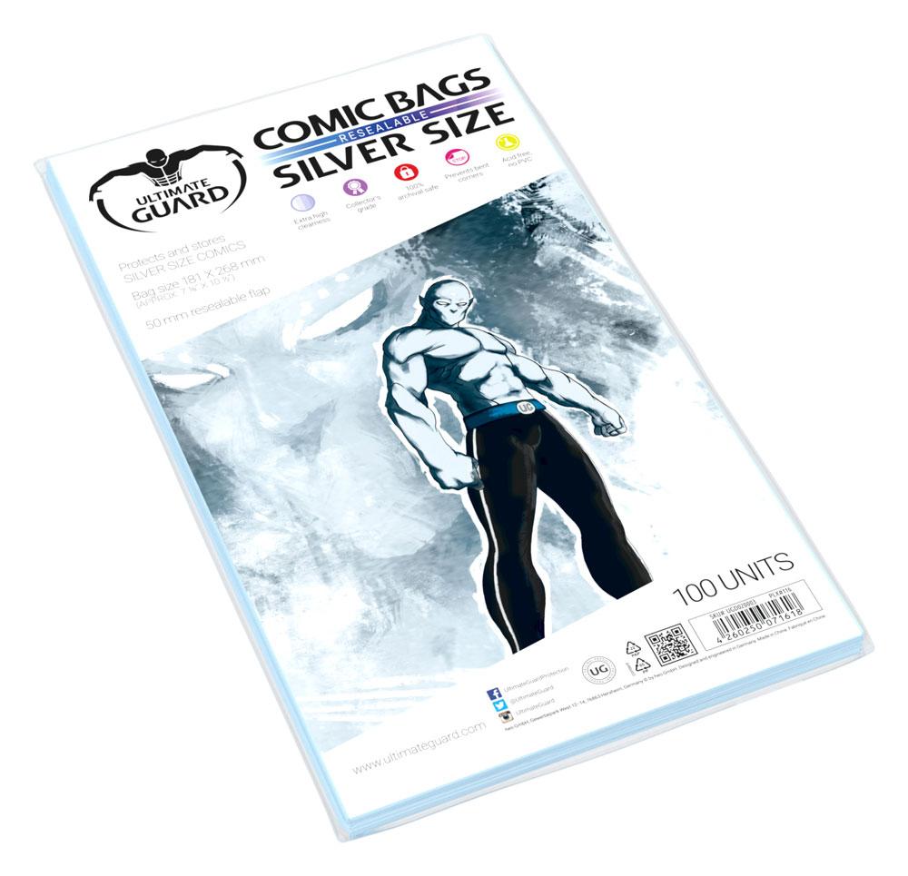 COMIC HÜLLEN SILVER SIZE RESEALABLE WIEDERVERSCHLIESSBAR (ULTIMATE GUARD COMIC BAGS)