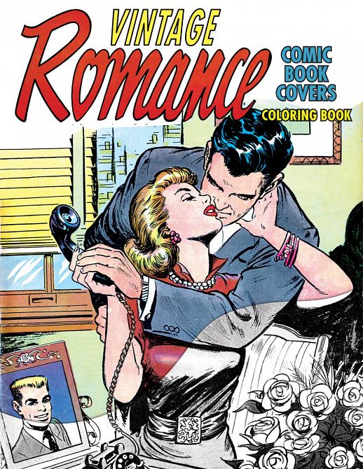 VINTAGE ROMANCE COMIC BOOK COVERS COLORING BOOK TP