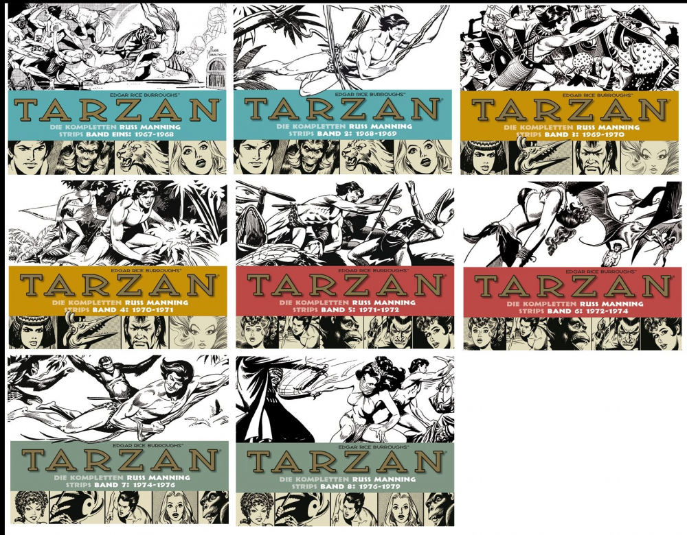 TARZAN STRIPS SET VON RUSS MANNING