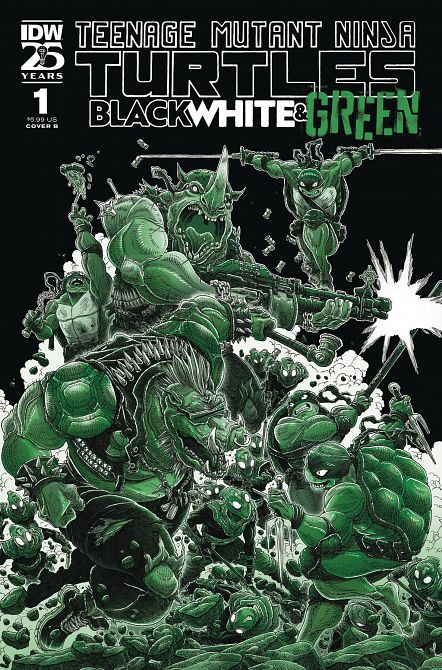 TMNT BLACK WHITE & GREEN #1