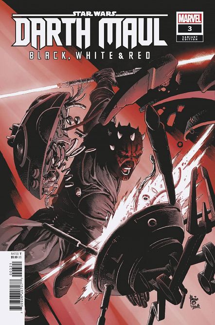 STAR WARS DARTH MAUL BLACK WHITE RED #3