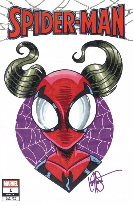 DF MARVEL CVR ART SGN & REMARKED HAESER SPIDER-GIRL SKETCH