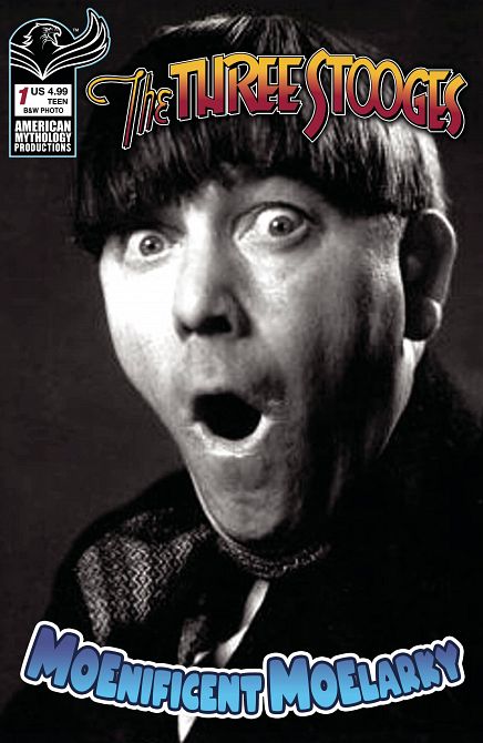 THREE STOOGES MOENIFICENT MOELARKY CVR C B&W PHOTO THREE STOOGES MOENIFICENT MOELARKY CVR C B&W PHOTO