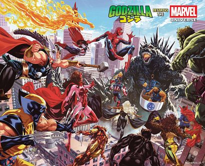 GODZILLA DESTROYS THE MARVEL UNIVERSE #1 GODZILLA DESTROYS THE MARVEL UNIVERSE #1
