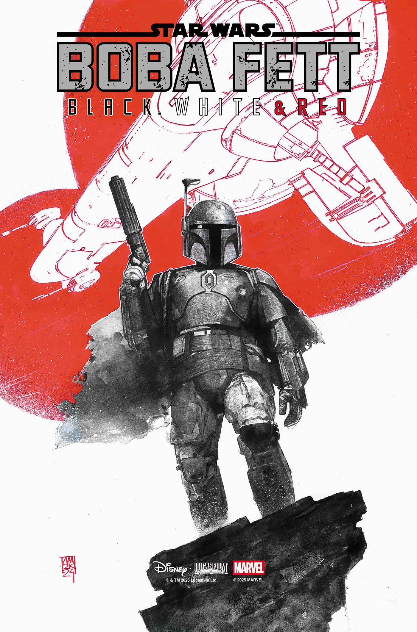 STAR WARS BOBA FETT - BLACK, WHITE & RED #01