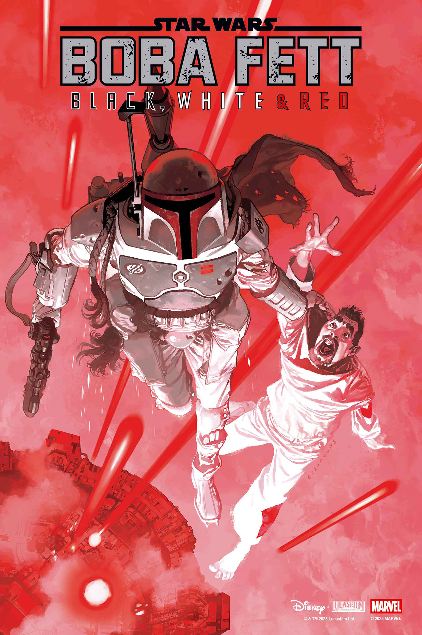 STAR WARS BOBA FETT - BLACK, WHITE & RED #01