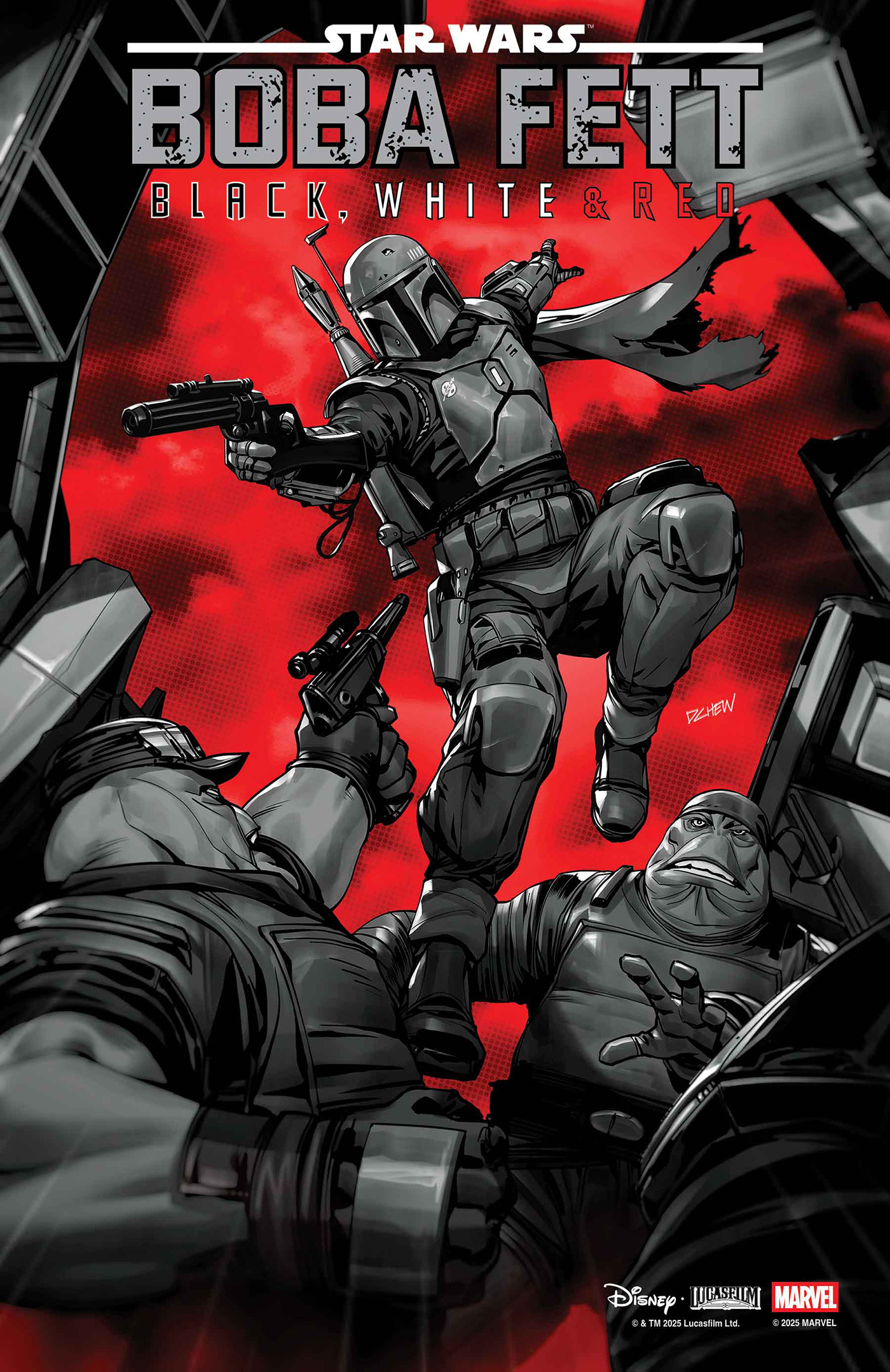 STAR WARS BOBA FETT - BLACK, WHITE & RED #02
