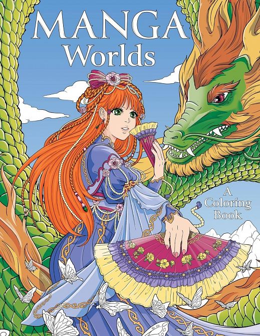 MANGA WORLDS COLORING BOOK SC