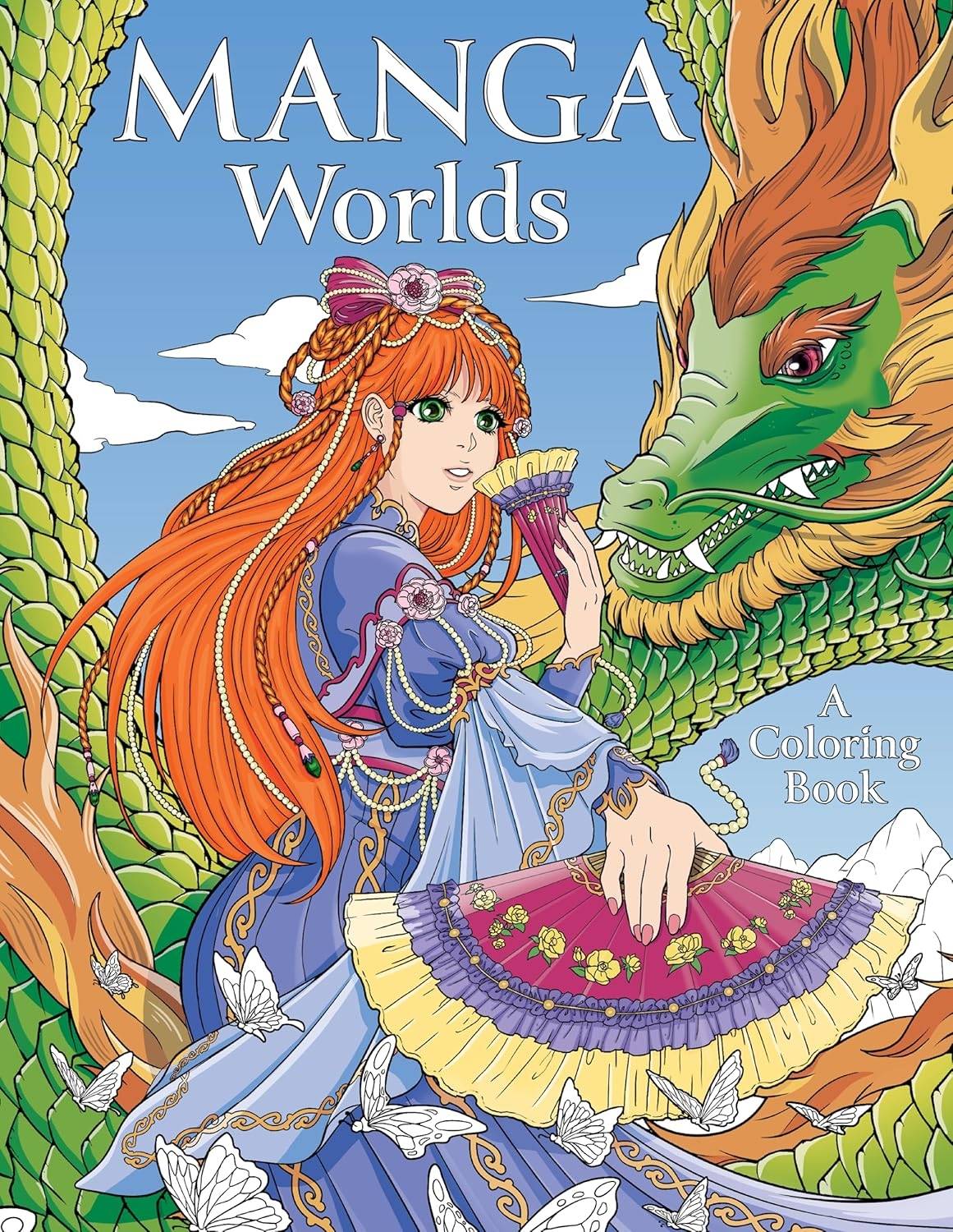 MANGA WORLDS COLORING BOOK SC