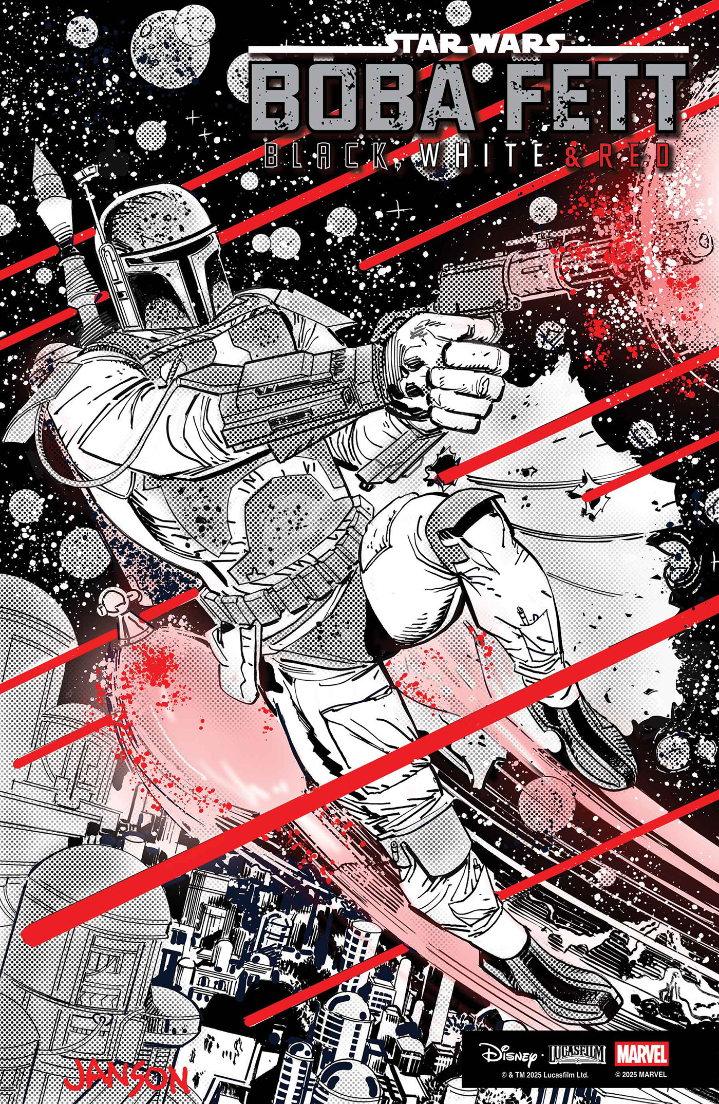 STAR WARS BOBA FETT - BLACK, WHITE & RED #04