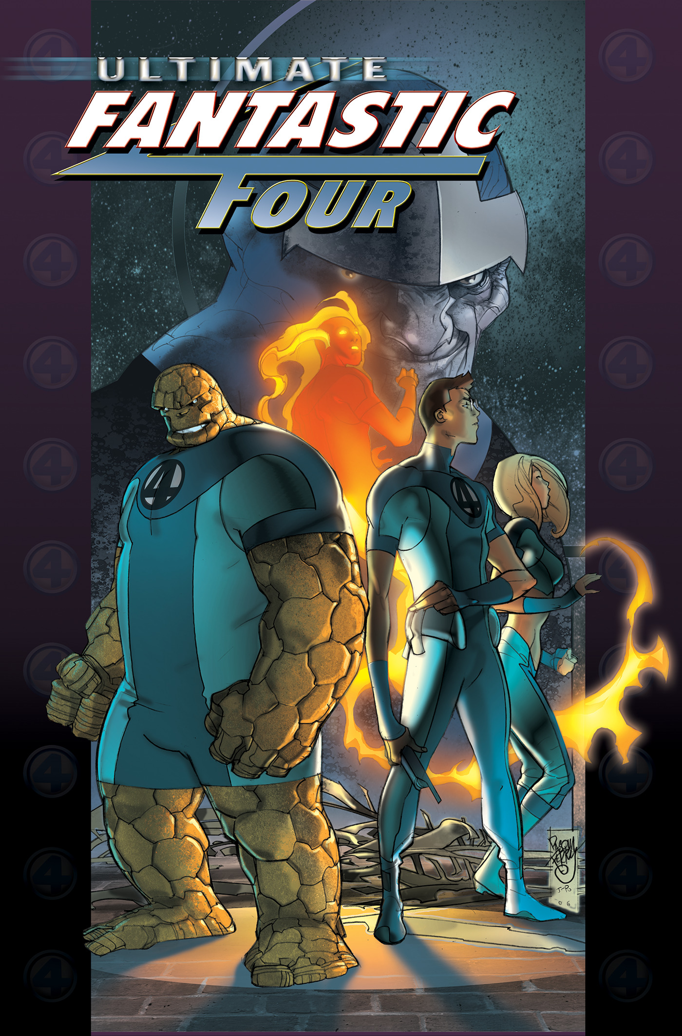 ULTIMATE FANTASTIC FOUR OMNIBUS VOL. 02 PASUAL FERRY THANOS COVER [DM ONLY] HC