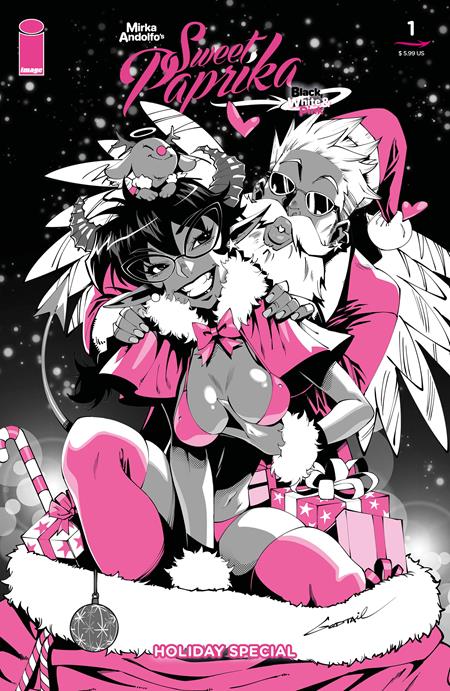 MIRKA ANDOLFOS SWEET PAPRIKA BLACK WHITE & PINK HOLIDAY SPECIAL (ONE SHOT) CVR B GODTAIL VARIANT #1