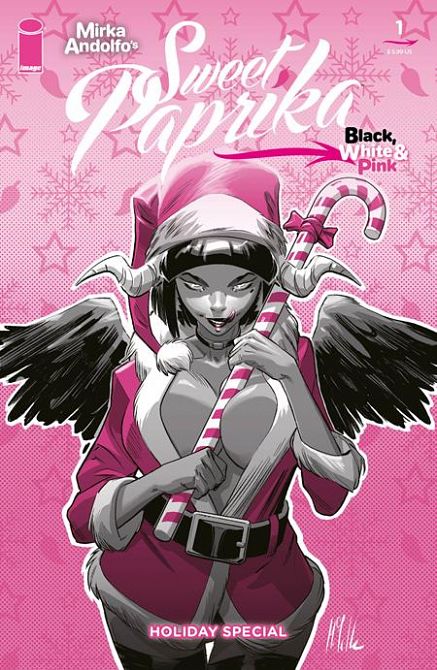 MIRKA ANDOLFOS SWEET PAPRIKA BLACK WHITE & PINK HOLIDAY SPECIAL (ONE SHOT) CVR D MARCO FAILLA VARIANT #1