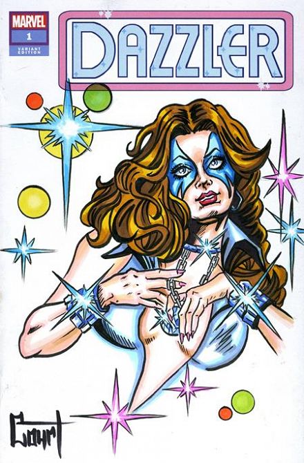 DF MARVEL COMICS COMMISSIONED COVER ART SIGNED AND REMARKED BY JESSICA COURT WITH DAZZLER SKETCH #1