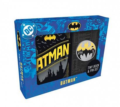 DC COMICS BATMAN TINY BOOK AND PIN SET #1