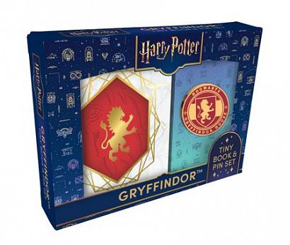 HARRY POTTER GRYFFINDOR TINY BOOK AND PIN SET #1