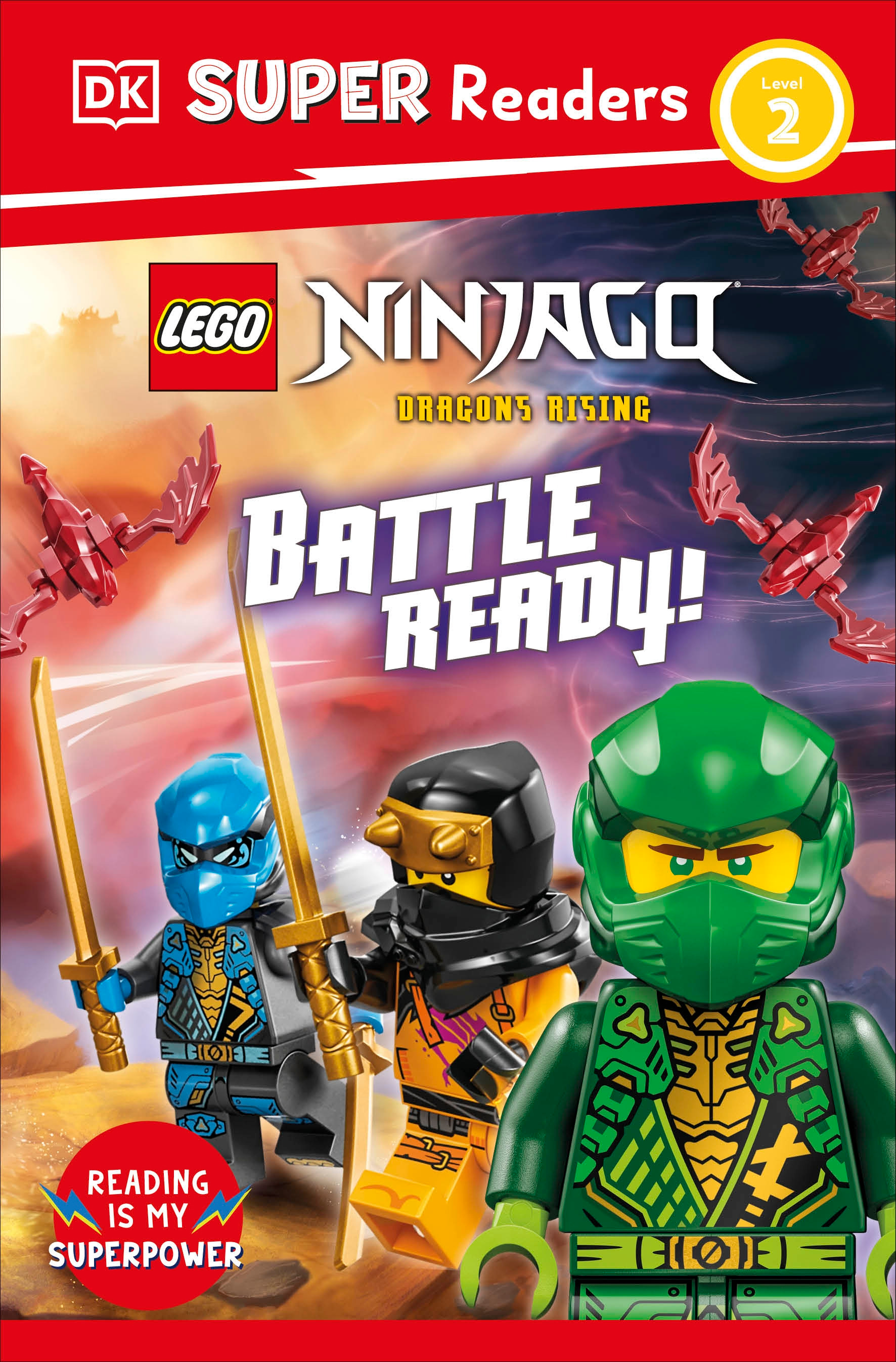 DK SUPER READERS LEVEL 02 LEGO NINJAGO DRAGONS RISING BATTLE READY! TP