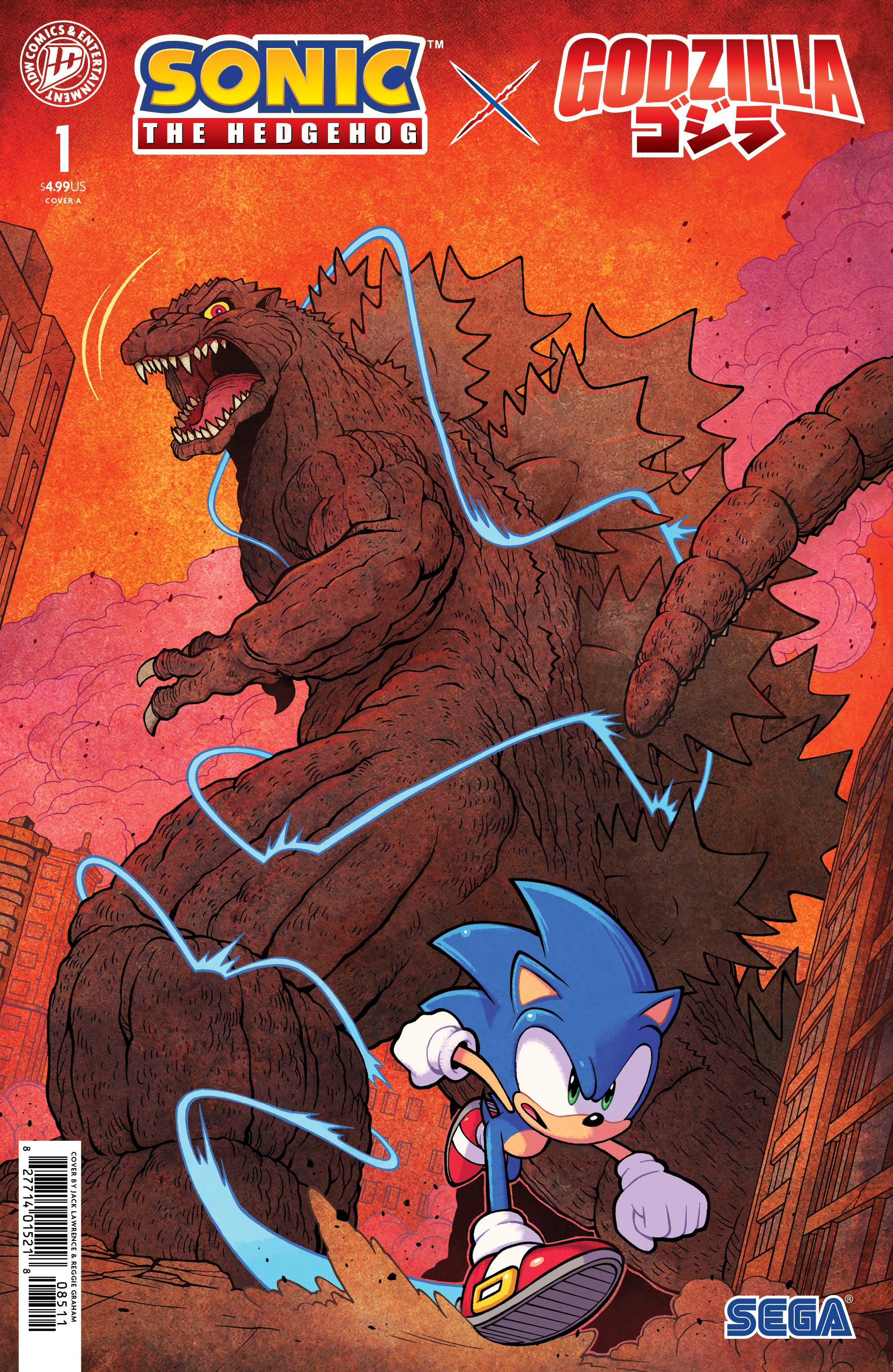 SONIC THE HEDGEHOG X GODZILLA #01