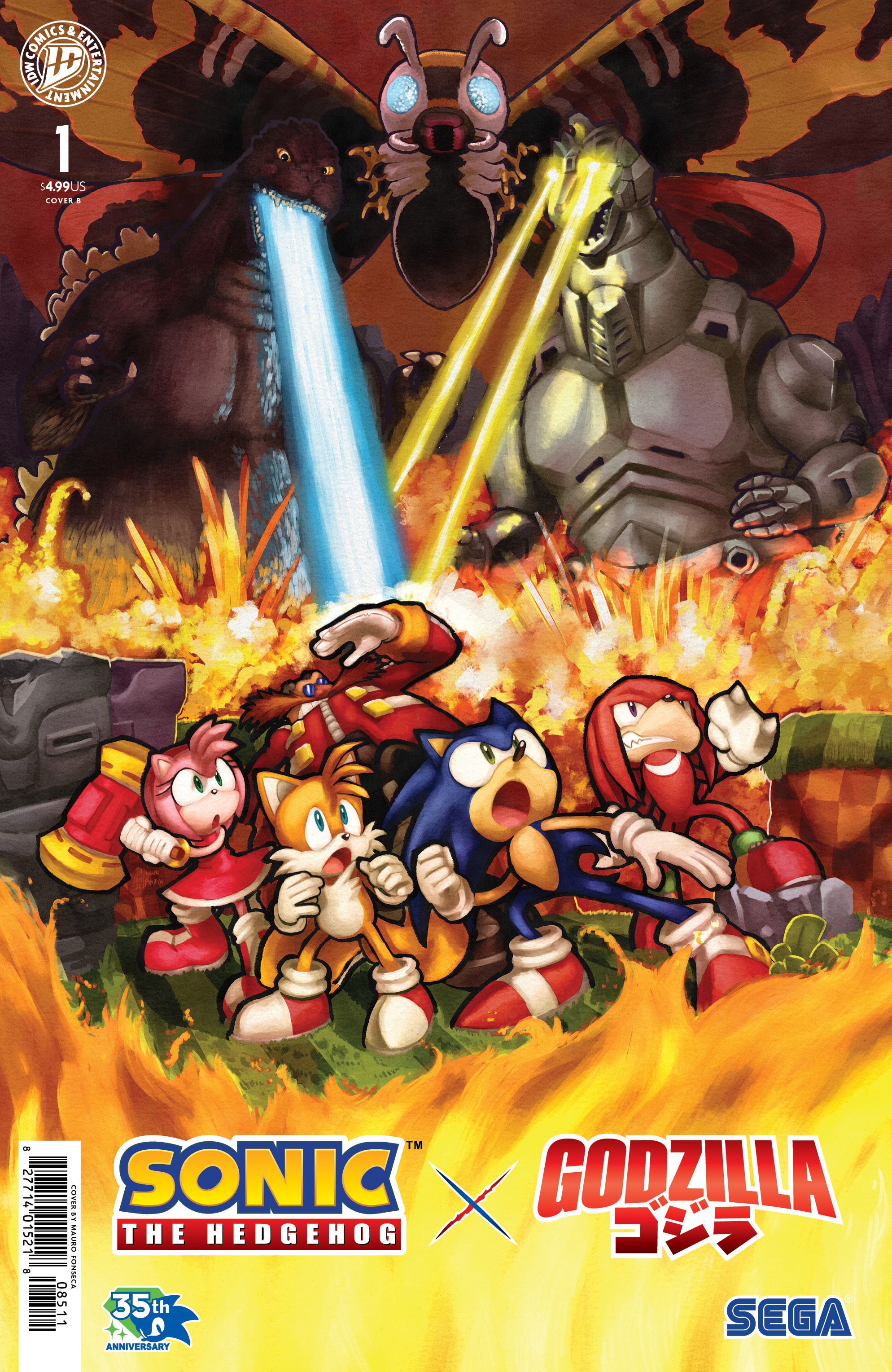 SONIC THE HEDGEHOG X GODZILLA #01