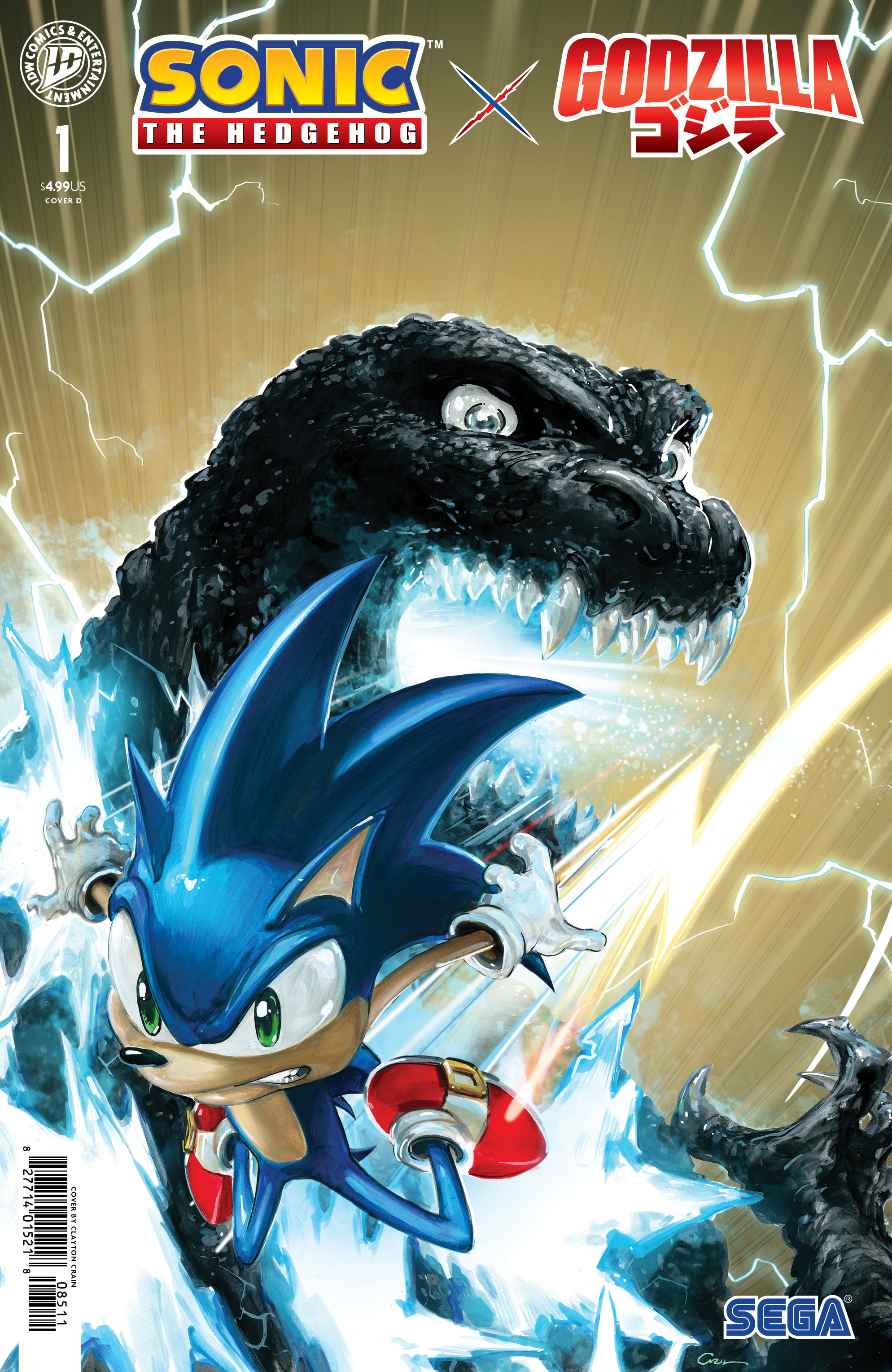SONIC THE HEDGEHOG X GODZILLA #01