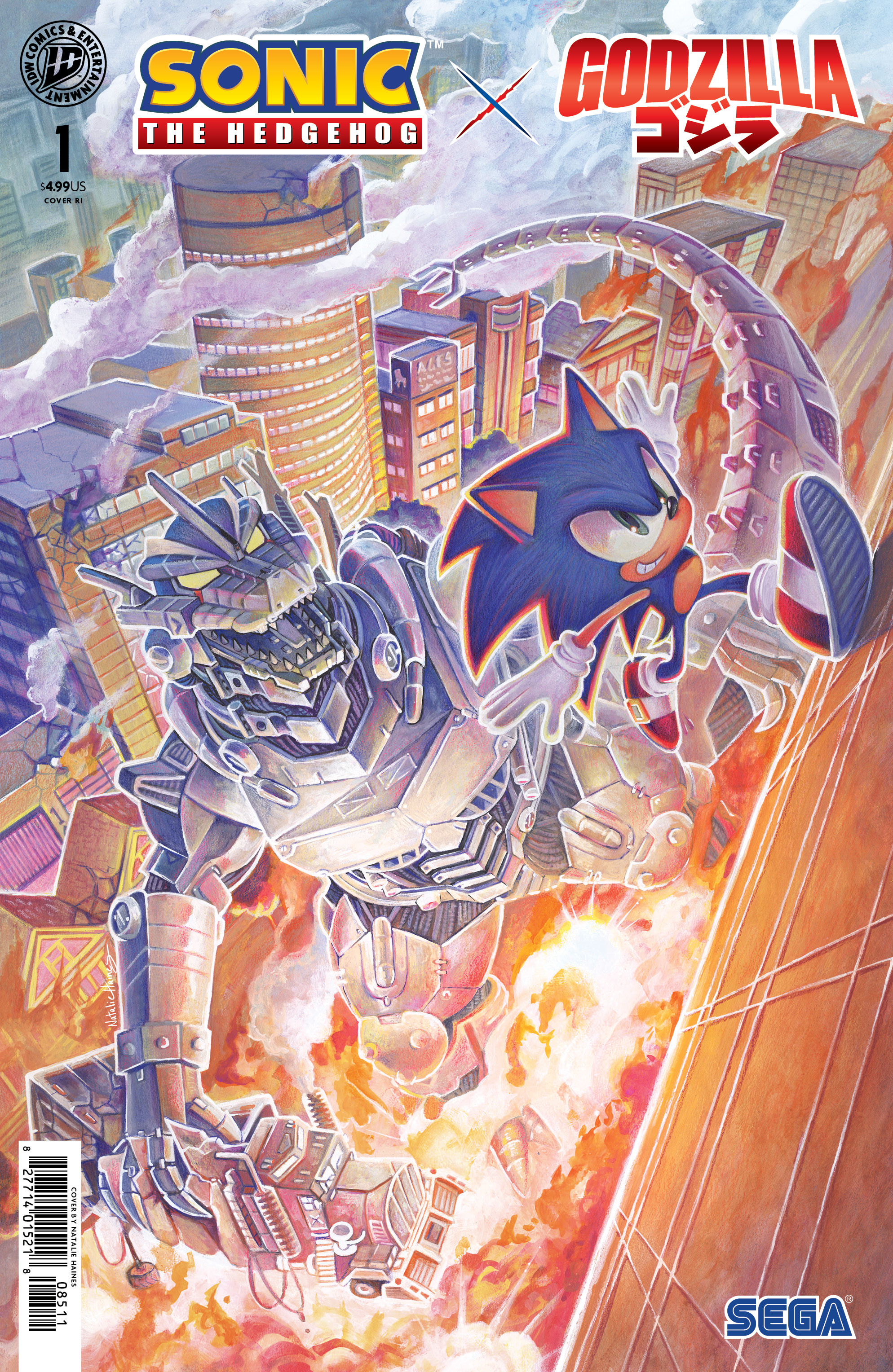 SONIC THE HEDGEHOG X GODZILLA #01