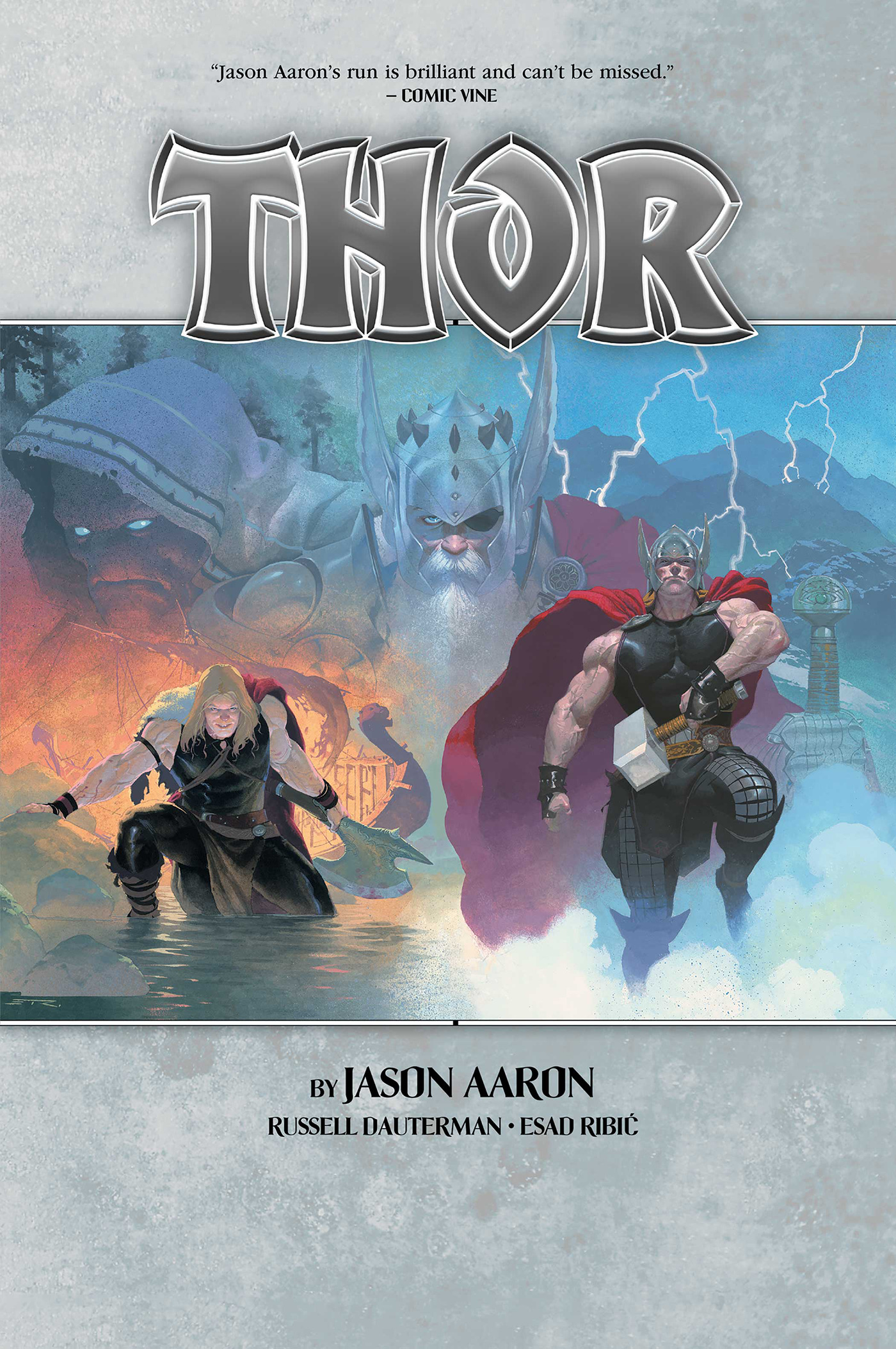 THOR BY JASON AARON OMNIBUS VOL. 01 ESAD RIBIC COVER [NEW PRINTING] HC