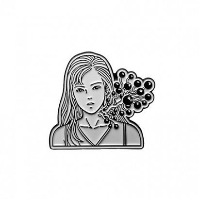 JUNJI ITO BLOOD BUBBLE ENAMEL PIN BADGE #1