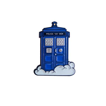 DOCTOR WHO ELEVENTH DOCTORS CLOUD TARDIS ENAMEL PIN BADGE #1
