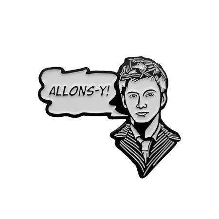 DOCTOR WHO TENTH DOCTOR ALLONS-Y ENAMEL PIN BADGE #1