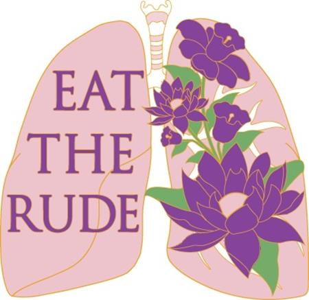 HANNIBAL EAT THE RUDE LUNGS ENAMEL PIN BADGE #1
