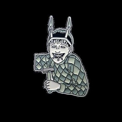 JUNJI ITO SOUICHIS CONVENIENT CURSE B&W LUNAR EXCLUSIVE ENAMEL PIN BADGE #1