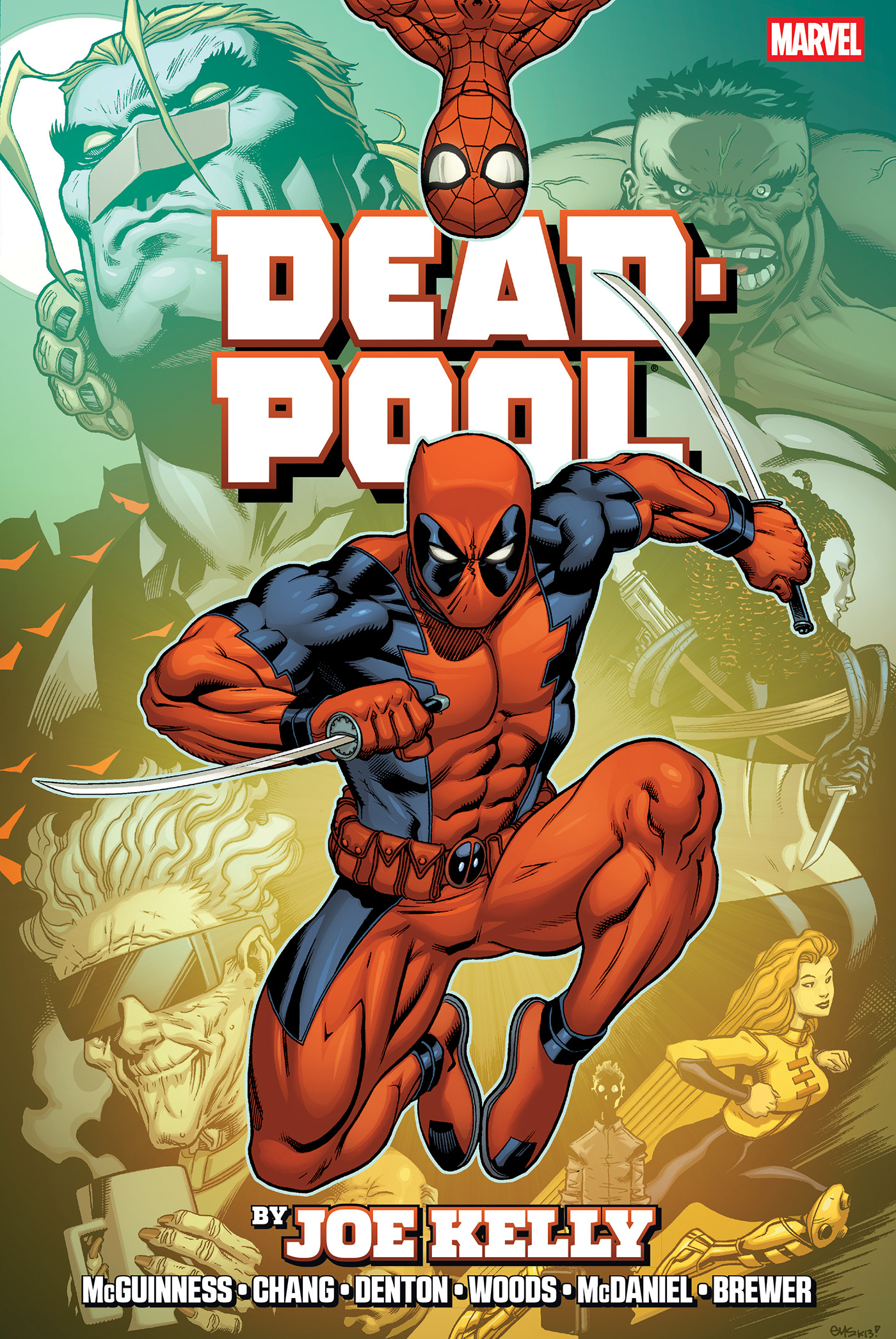 DEADPOOL BY JOE KELLY OMNIBUS ED MCGUINNESS MONTAGE COVER [NEW PRINTING] HC