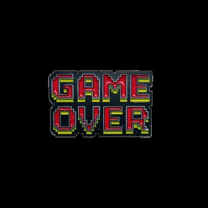 FP ORIGINAL GAMING GAME OVER ENAMEL PIN BADGE #1
