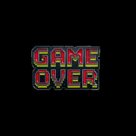 FP ORIGINAL GAMING GAME OVER ENAMEL PIN BADGE #1