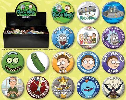 ATA-BOY RICK AND MORTY 144 PIECE BUTTON ASST (NET)