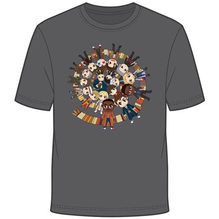 DOCTOR WHO KAWAII TITANS DOCTORS SCARF VORTEX BY KELLY YATES T-SHIRT S #1